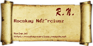 Rocskay Nárciusz névjegykártya